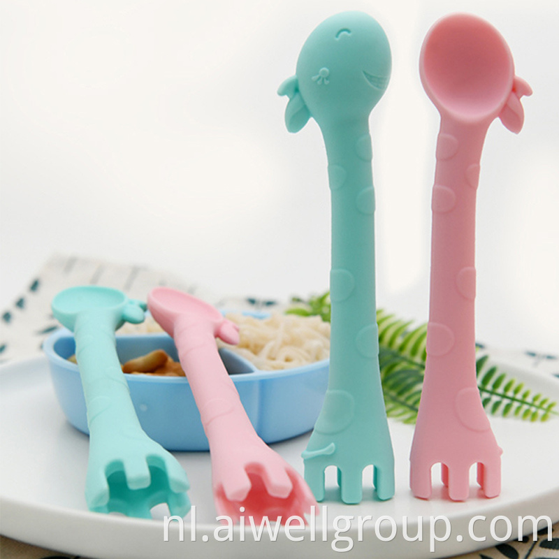 Silicone Spoon Fork Tableware Set